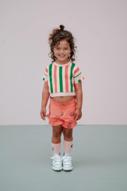 Sproet & Sprout | Ruffle short Shell print | Coral