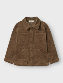 Lil Atelier Osmund Corduroy Overhemdblouse  -  Sepia Tint