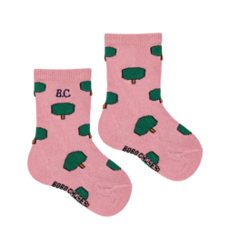 Bobo Choses | Baby | Green Tree all over long socks