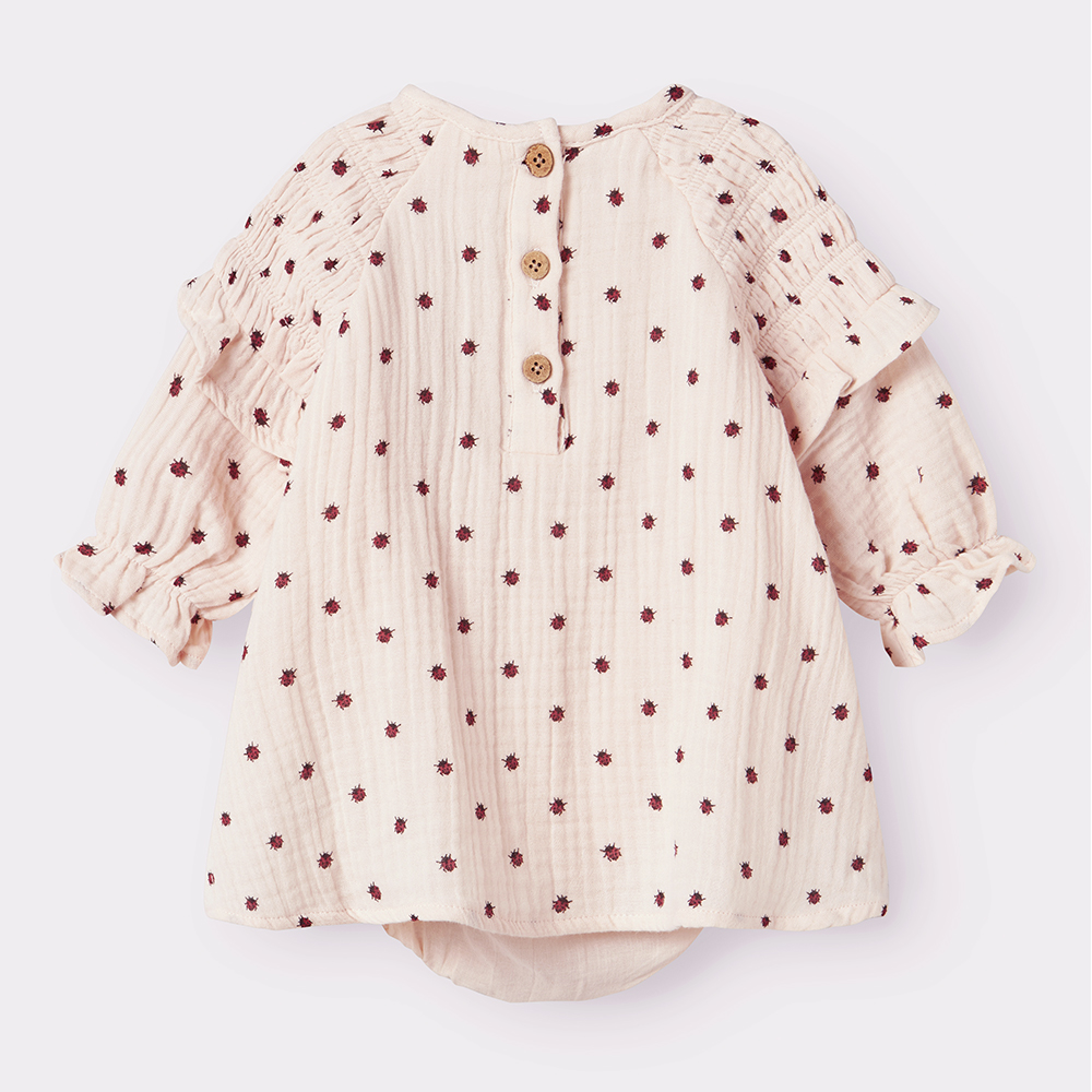 Lil Atelier newborn bodyblouse Lilia  -  Silver Peony