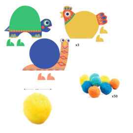 Djeco knutselpakket Zachte Dieren DJ09871 | 18m+