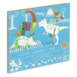 Djeco  Kleur, Bouw en Speel Dinosaurussen DJ08004 | 5+