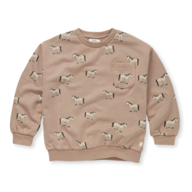 Sproet & Sprout | Sweatshirt Horses print | Praline