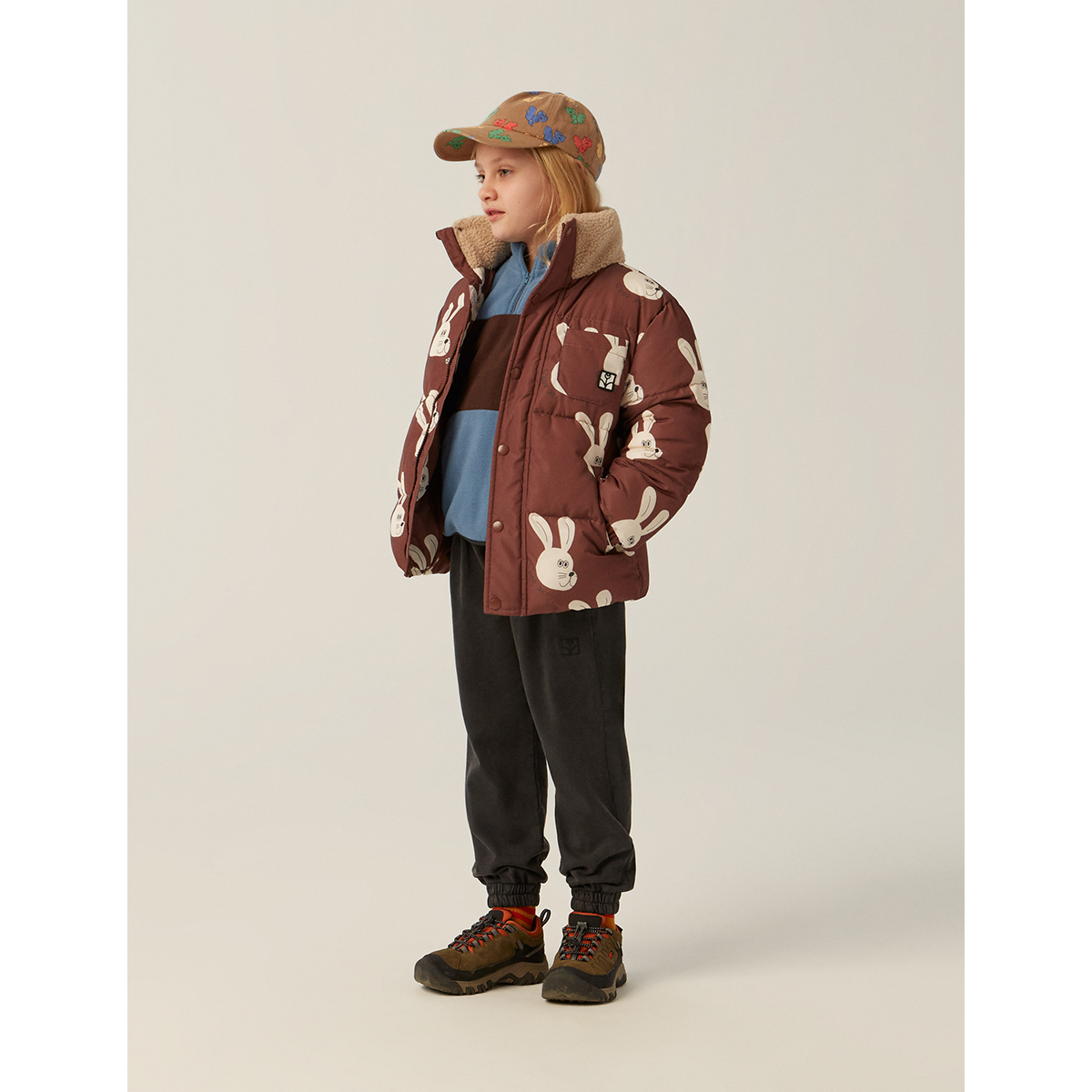 The Campamento Brown Puffer jacket Rabbits