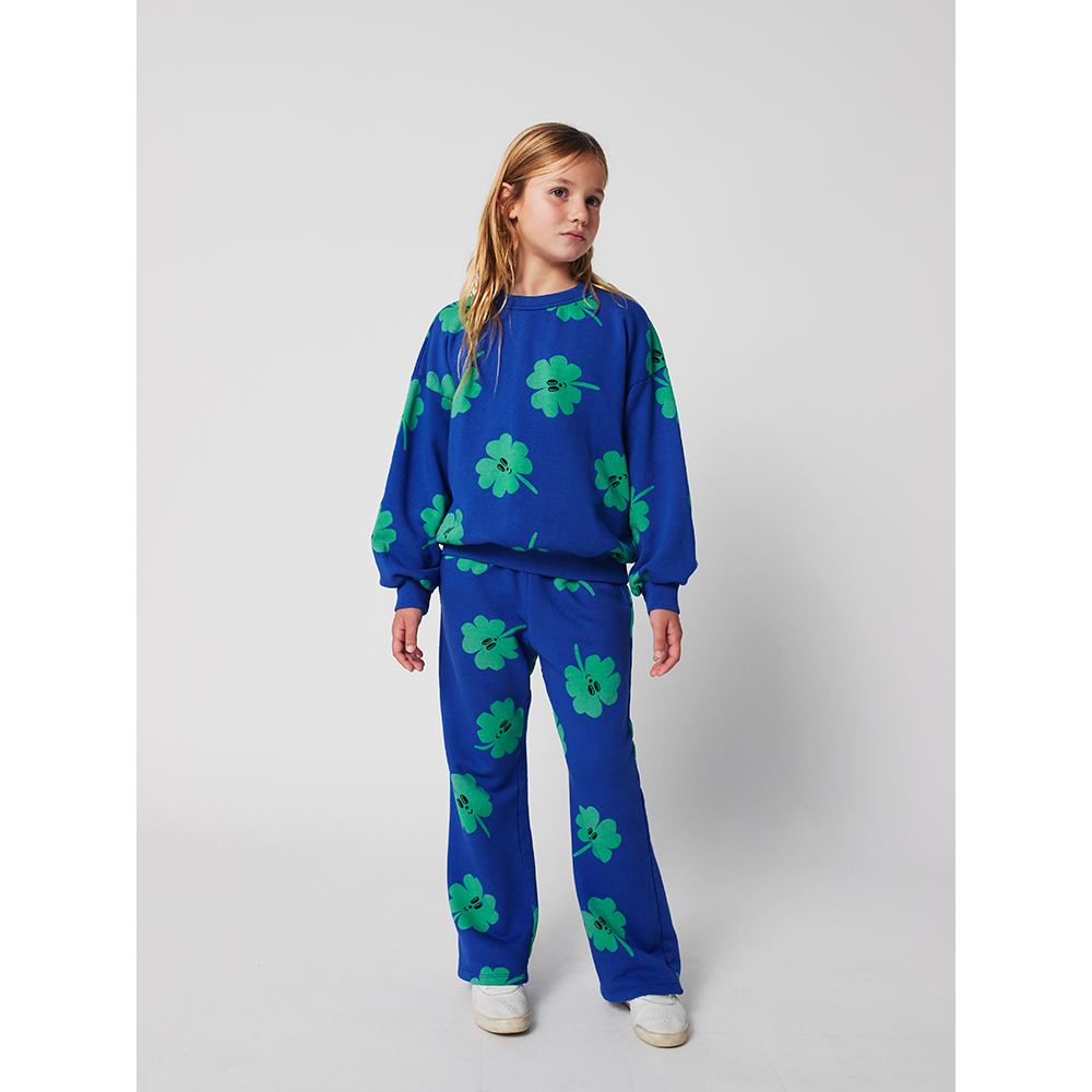 Bobo Choses Lucky Clover all over flare jogging pants