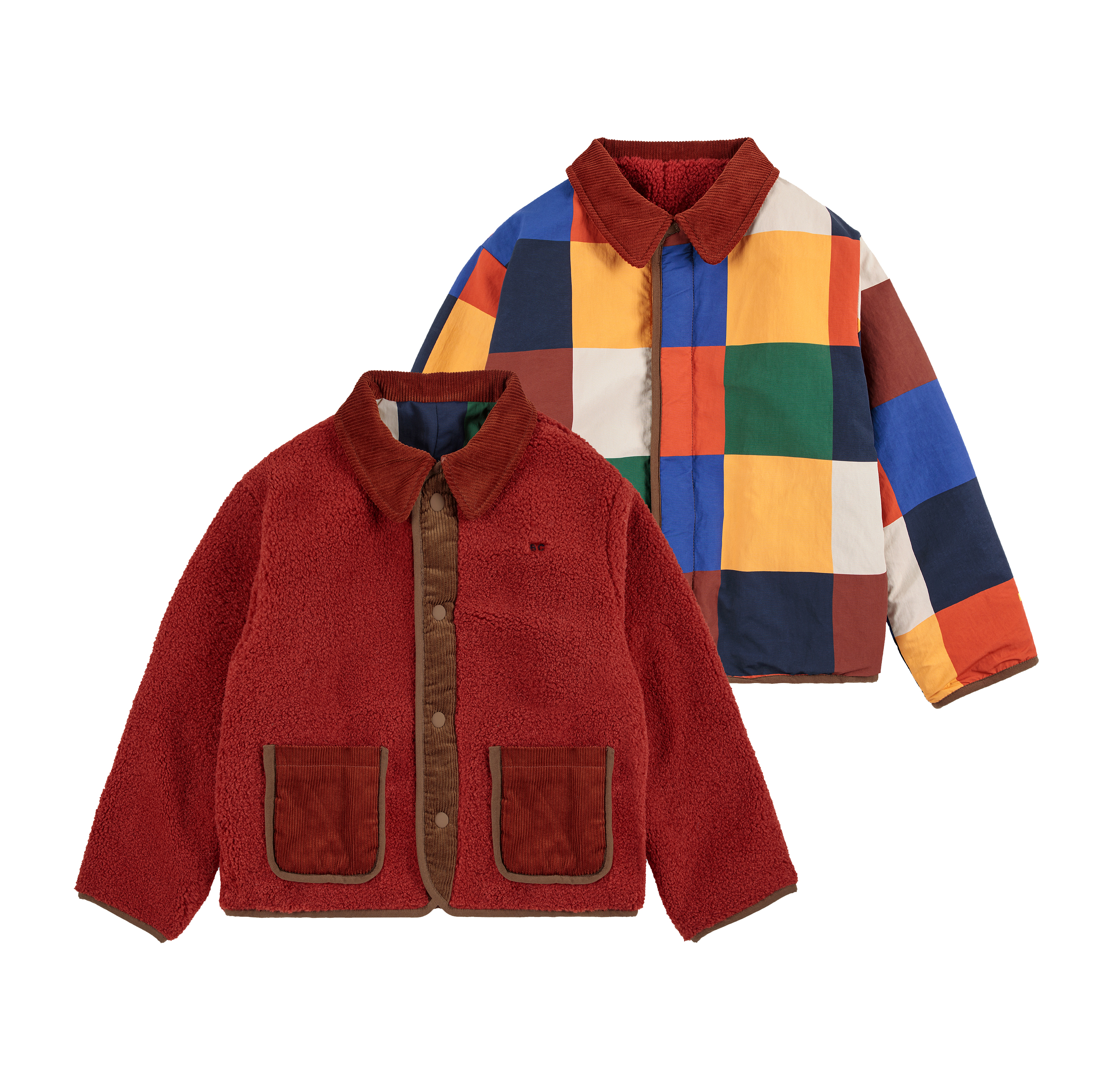 Bobo Choses Multicolor Reversible Sheepskin Jacket