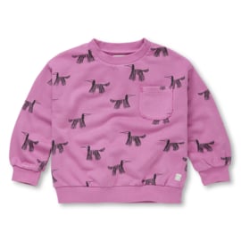 Sproet & Sprout | Sweatshirt Dogs print | Purple Piink