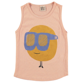 Lotiekids | Tanktop Sun & Glasses | Salmon