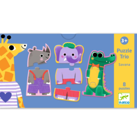 Djeco  Trio Puzzels Savanne | 3+