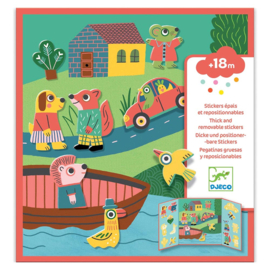 Djeco herbruikbare stickers Dieren DJ09071 | 18m+
