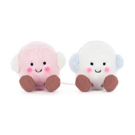 Jellycat Kerstknuffel Amuseables Toastie Pink and White Marshmallows