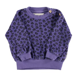 Piupiuchick | Terry baby sweatshirt | Paars met animal print