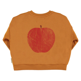 Piupiuchick | Sweatshirt camel met "Jimmy's Apple Farm" print (check rug)