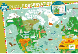 Djeco Observatie puzzel Around The World 200 stukjes (6+)