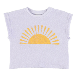 Piupiuchick | Lila T-shirt met "Burning Sand" print (met rugprint)
