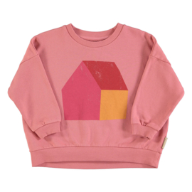 Piupiuchick | Sweatshirt met multicolor huis print (Check rugprint!)