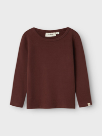 Lil Atelier Thora Hir Longsleeve Top  -  Hot Chocolate