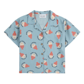 Bobo Choses Morning Egg all over denim shirt