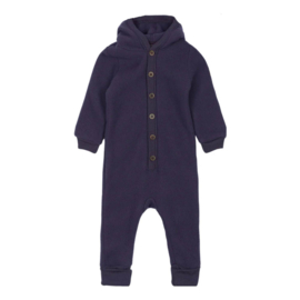 Mikk-line | Wollen babypak met capuchon | Nightshade