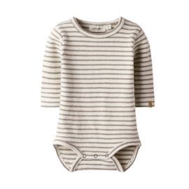 Lil Atelier Thoro Keo longsleeve Body  -  Sepia Tint Gestreept