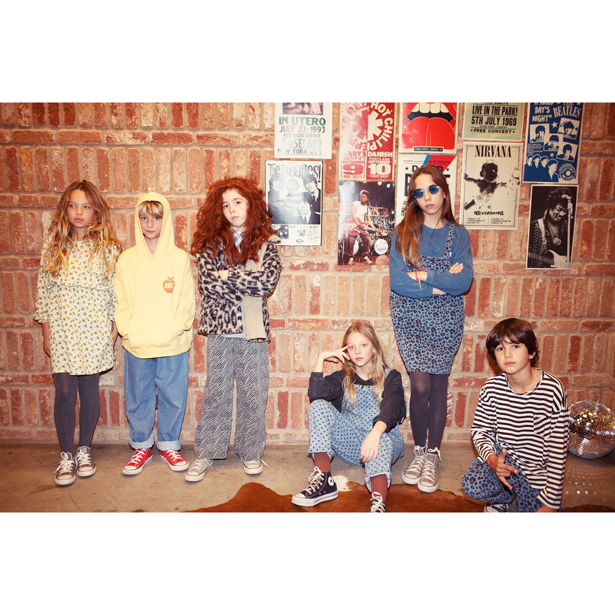 Piupiuchick Blauwe Corduroy jurk -  Animal print