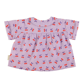Piupiuchick Peter Pan kraag blouse met kersjes