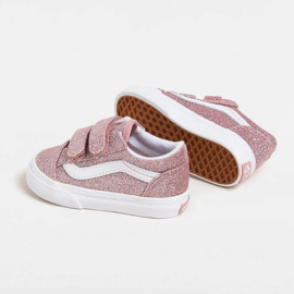 Vans Kids kindersneakers TD Old Skool V - Glitter Rose Gold