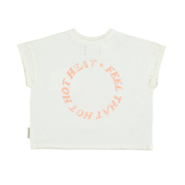 Piupiuchick | Ecru T-shirt met "Heart" print (met rugprint)