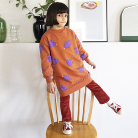Lotiekids Sweatdress Birds - Clay