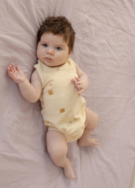 Phil & Phae | Sleeveless frotté onesie Tiles | Soft Amethyst