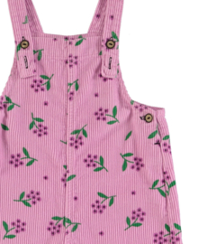 Piupiuchick | Dungarees | Salopet roze corduroy met bloemen