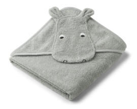 * Liewood  * Albert hooded towel Hippo | Dove blue