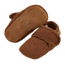 Enfant | Wollen babypantoffels Emperador | roestbruin