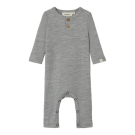 Lil Atelier | Newborn | Fable (merino) wollen onesie | Grijs