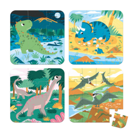 Janod Vier Puzzels Dinosaurussen | 2+