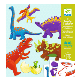 Djeco knutselset Jumping Jacks Dino's DJ09680 | 5-8 jaar