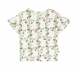Mainio | Wild Strawberry frill shirt | White Alyssum
