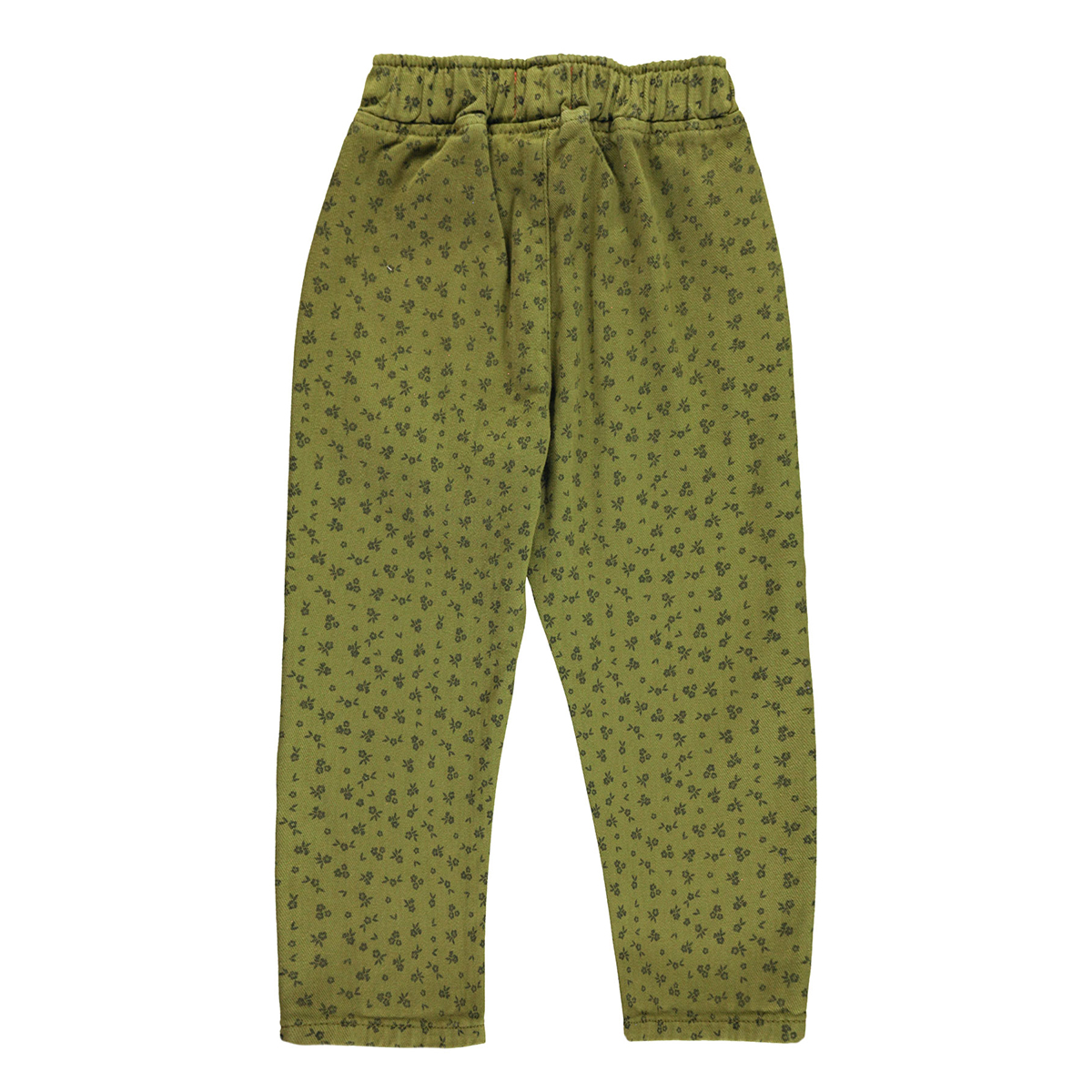 Piupiuchick Broek -  Khaki met zwarte bloemetjes