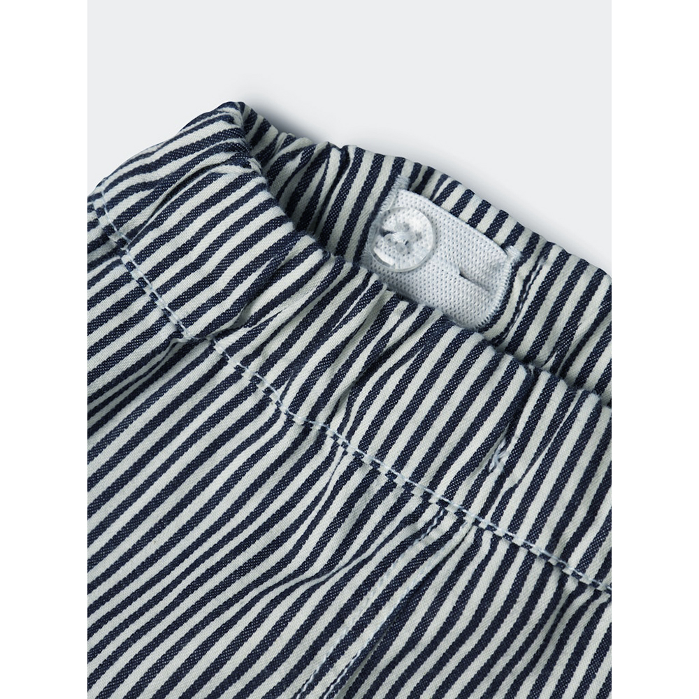 Lil Atelier babybroek Kasper - Gestreept denim