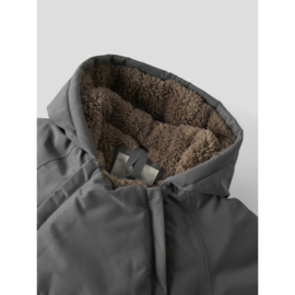 Lil Atelier Baby winterjas LaSnow05  -  Donkergrijs