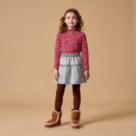 Petit Blush Turtle Neck  -  Winter Flowers A.O.P.