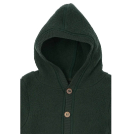 Mikk-line | Wollen babypak met capuchon | Duffel bag green