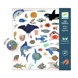 Djeco 160 Metallic Stickers Ocean DJ09278 | 4+