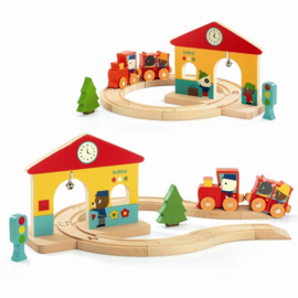 * Djeco * Mini Train | houten trein set   ( 18 m +)