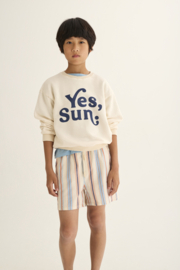 Cozmo - Ivory striped shorts