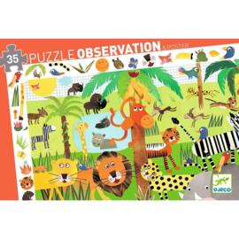 Djeco Observatie puzzel Jungle 35 stukjes  DJ07590 | 3+