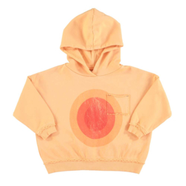 Piupiuchick | Peach hoodie met multicolor cirkel print (met rugprint)