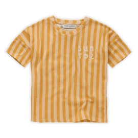 Sproet & Sprout | Linnen t-shirt Stripe Sunset | Honey