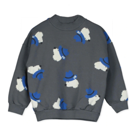Lotiekids Sweatshirt Chill Dog  -  Anthraciet