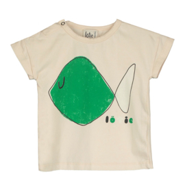 Lotiekids baby T-shirt Big Fish - Vanilla